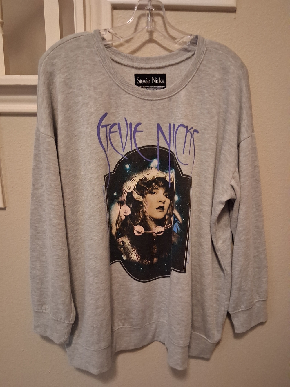Stevie Nicks Gray Graphic Crewneck Sweatshirt
